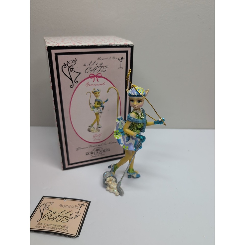 Margaret Le Van Alley Cats "Daisy Doll" Playing Golf Cat Figurine FE29 Retired